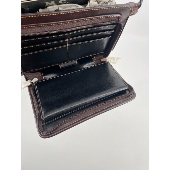 Tooled Leather Faux Alligator Mini Leather Wallet Compartment MC Marc Chantal - Picture 10 of 13